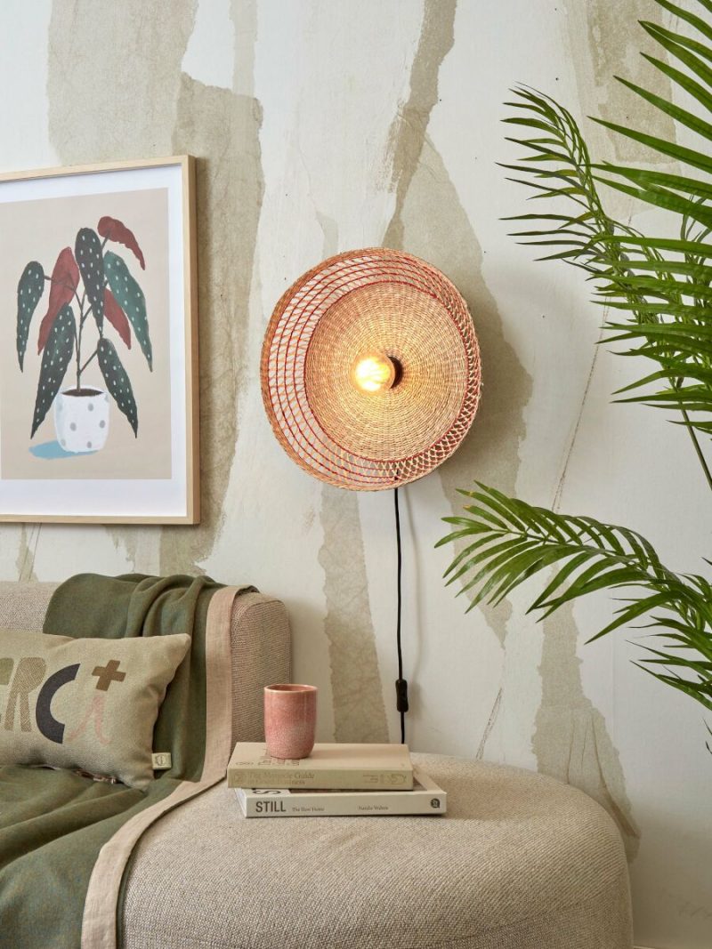 Boheemse wandlamp seagrass rood GOOD&MOJO Pantanal - Afbeelding 2
