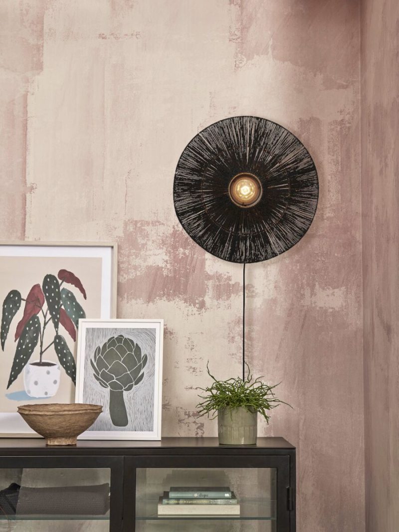 Boheemse zwarte wandlamp riet GOOD&MOJO Iguazu - Afbeelding 2