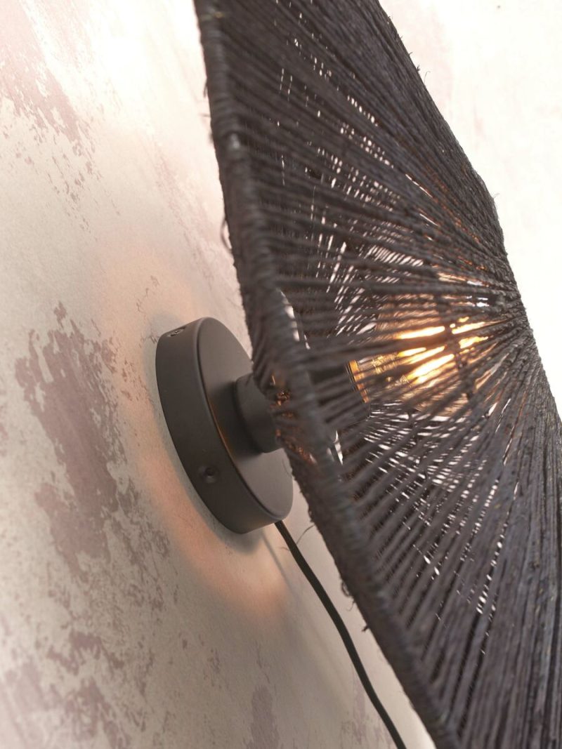 Boheemse zwarte wandlamp riet GOOD&MOJO Iguazu - Afbeelding 3