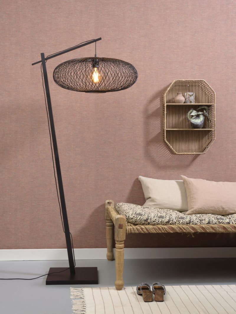 Bohemian bamboe naturel-zwarte vloerlamp GOOD&MOJO Cango - Afbeelding 5