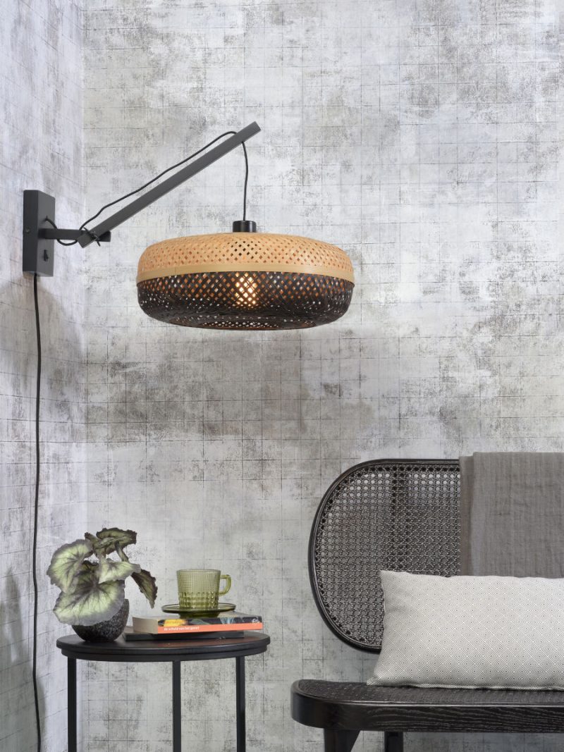 Bohemian bamboe wandlamp naturel zwart GOOD&MOJO Palawan - Afbeelding 2