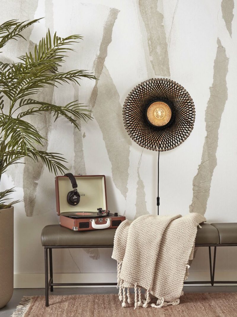 Bohemian bamboe wandlamp naturel/zwart S GOOD&MOJO Kalimantan - Afbeelding 12