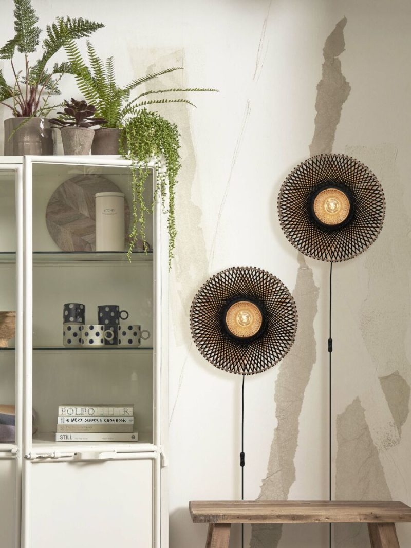 Bohemian bamboe wandlamp naturel/zwart S GOOD&MOJO Kalimantan - Afbeelding 10