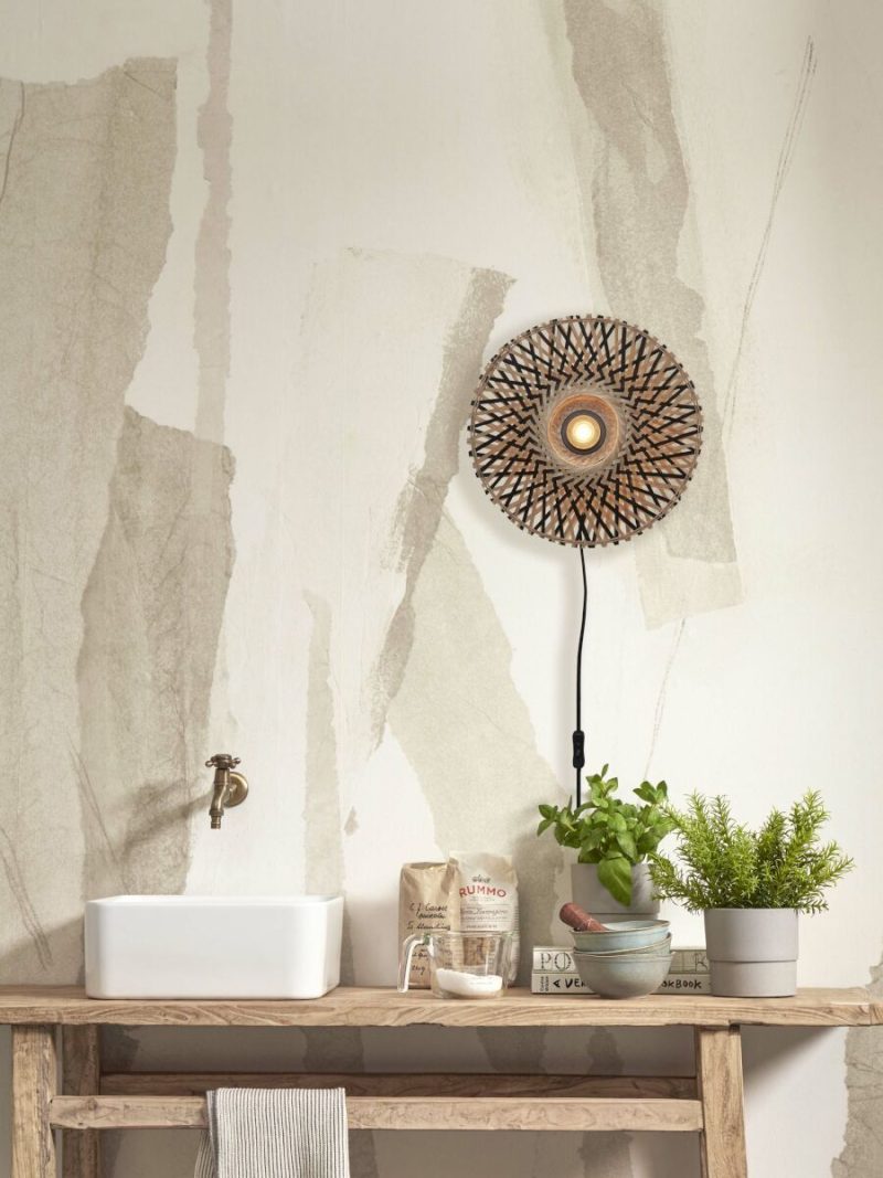 Bohemian bamboe wandlamp naturel/zwart XS GOOD&MOJO Kalimantan - Afbeelding 11