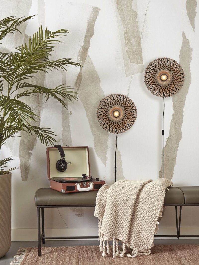 Bohemian bamboe wandlamp naturel/zwart XS GOOD&MOJO Kalimantan - Afbeelding 12