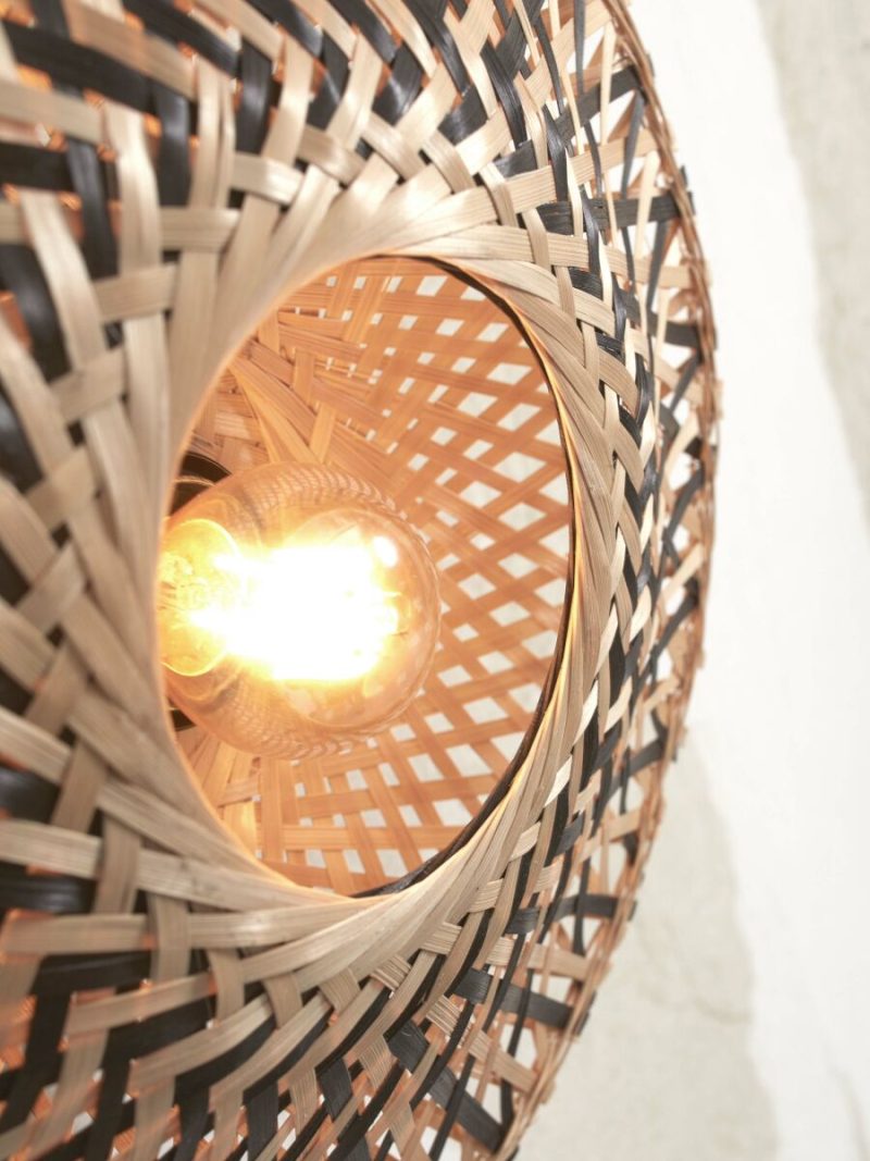 Bohemian bamboe wandlamp naturel/zwart XS GOOD&MOJO Kalimantan - Afbeelding 3