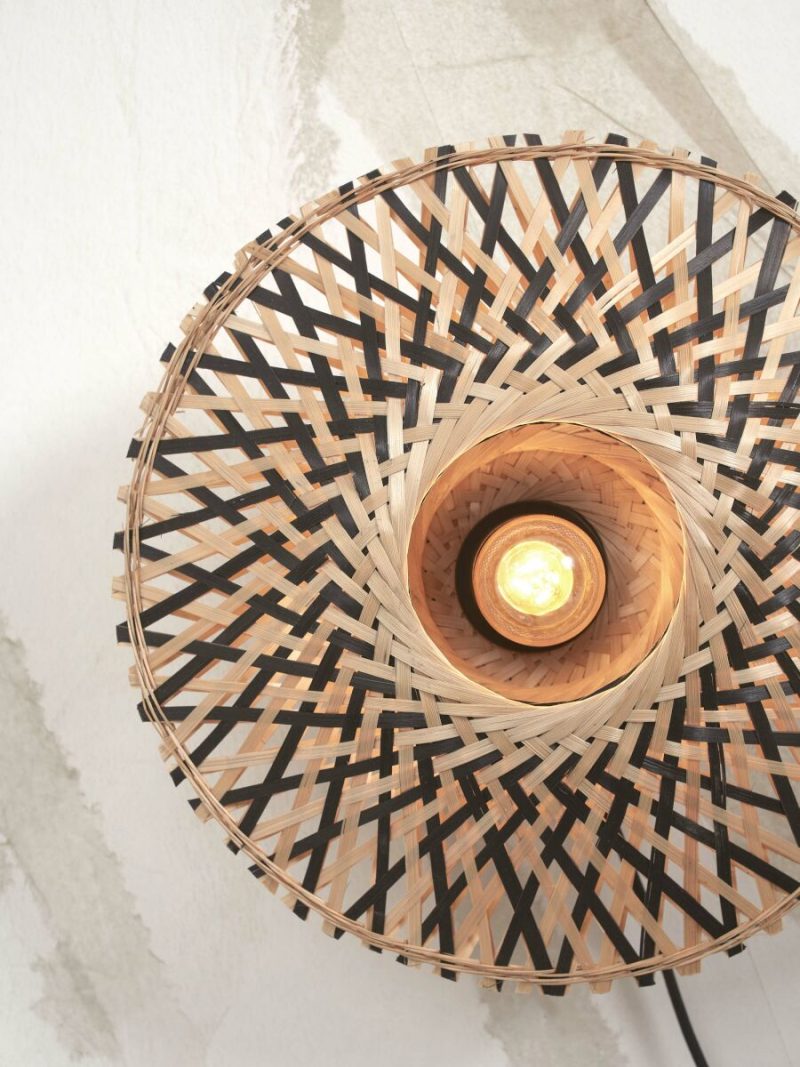 Bohemian bamboe wandlamp naturel/zwart XS GOOD&MOJO Kalimantan - Afbeelding 4
