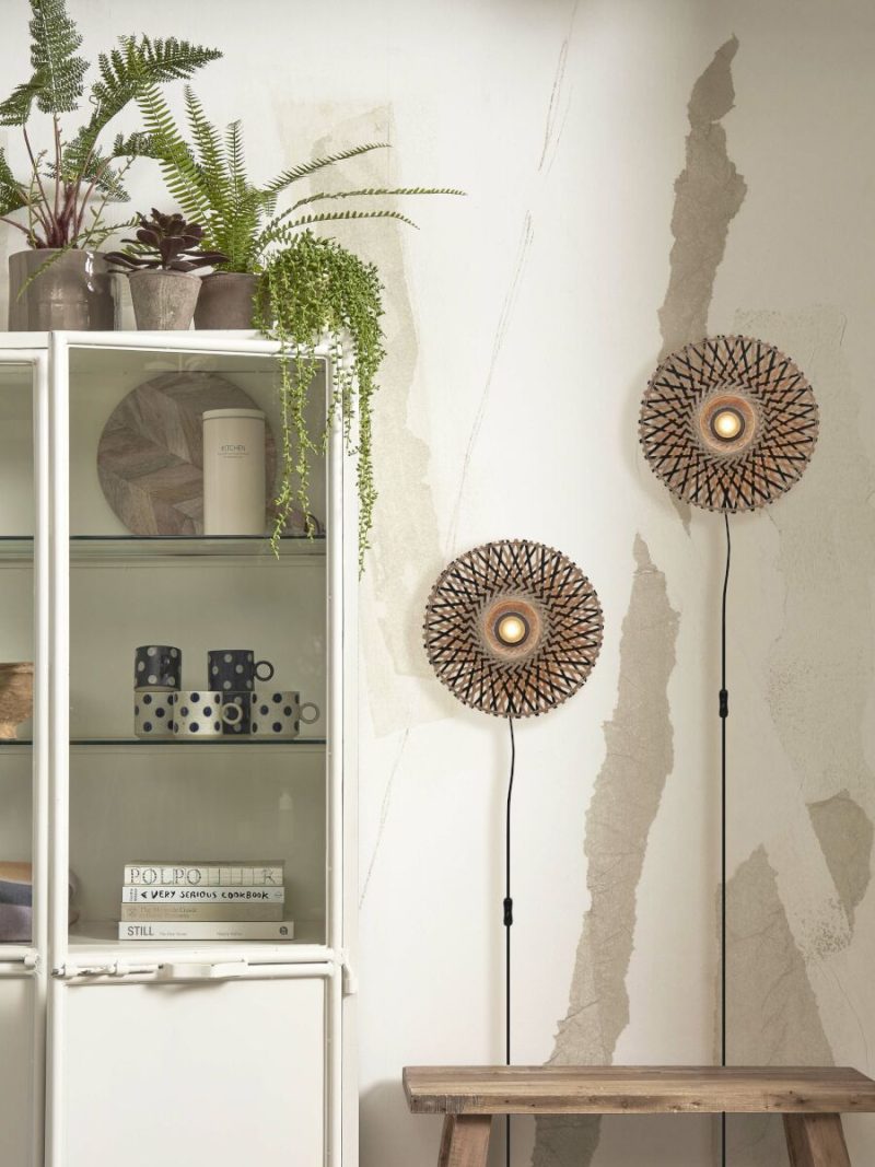 Bohemian bamboe wandlamp naturel/zwart XS GOOD&MOJO Kalimantan - Afbeelding 10