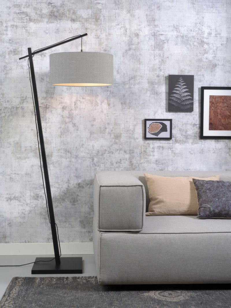 Bohemian grijze bamboe vloerlamp GOOD&MOJO Andes - Afbeelding 2