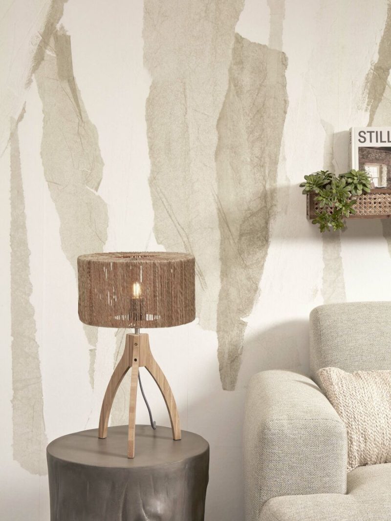 Bohemian naturel rieten bamboe tafellamp GOOD&MOJO Iguazu - Afbeelding 2