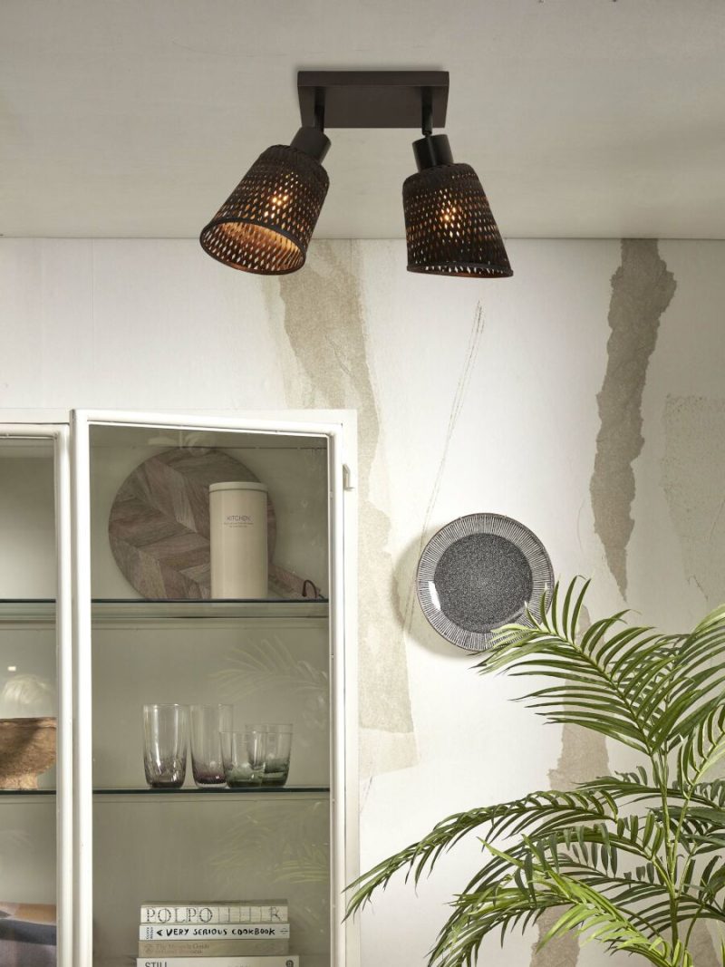 Bohemian plafonniere zwart bamboe GOOD&MOJO Java - Afbeelding 2