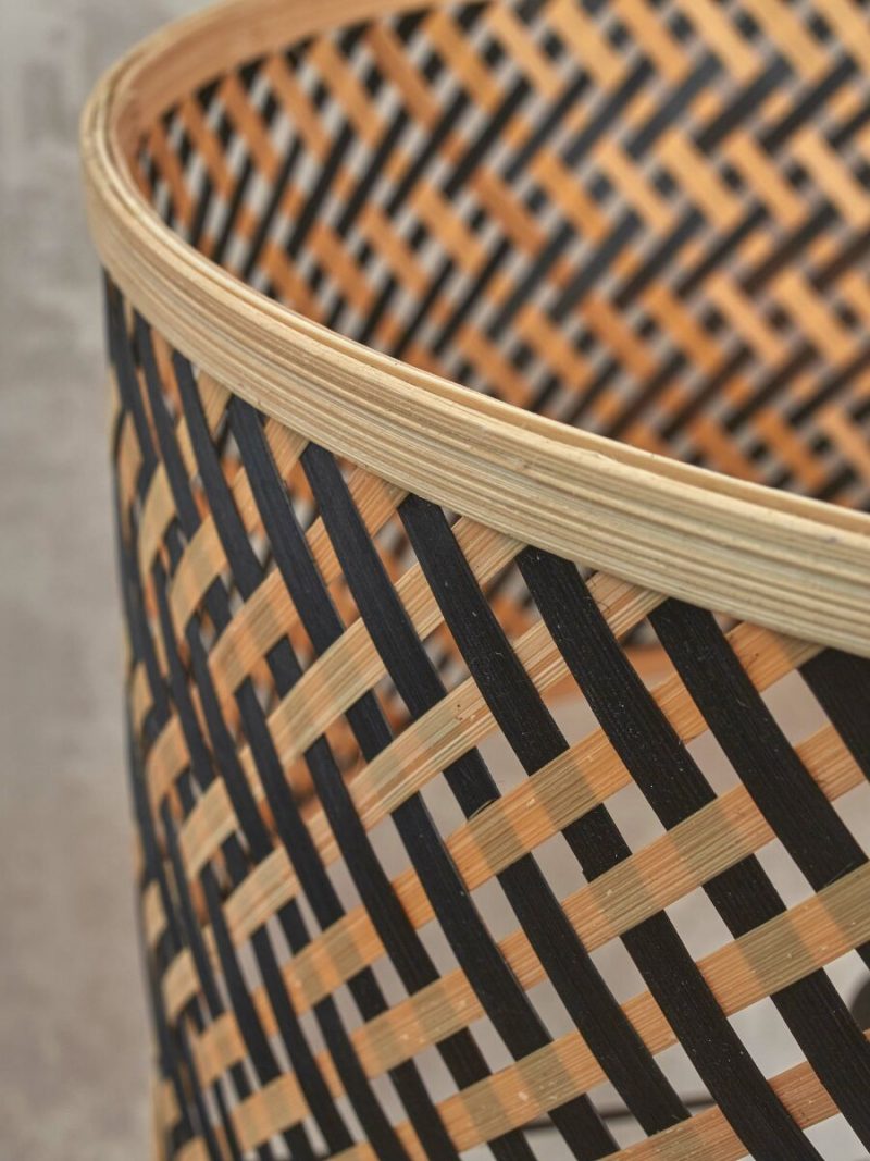Bohemian tafellamp bamboe naturel zwart GOOD&MOJO Java - Afbeelding 3