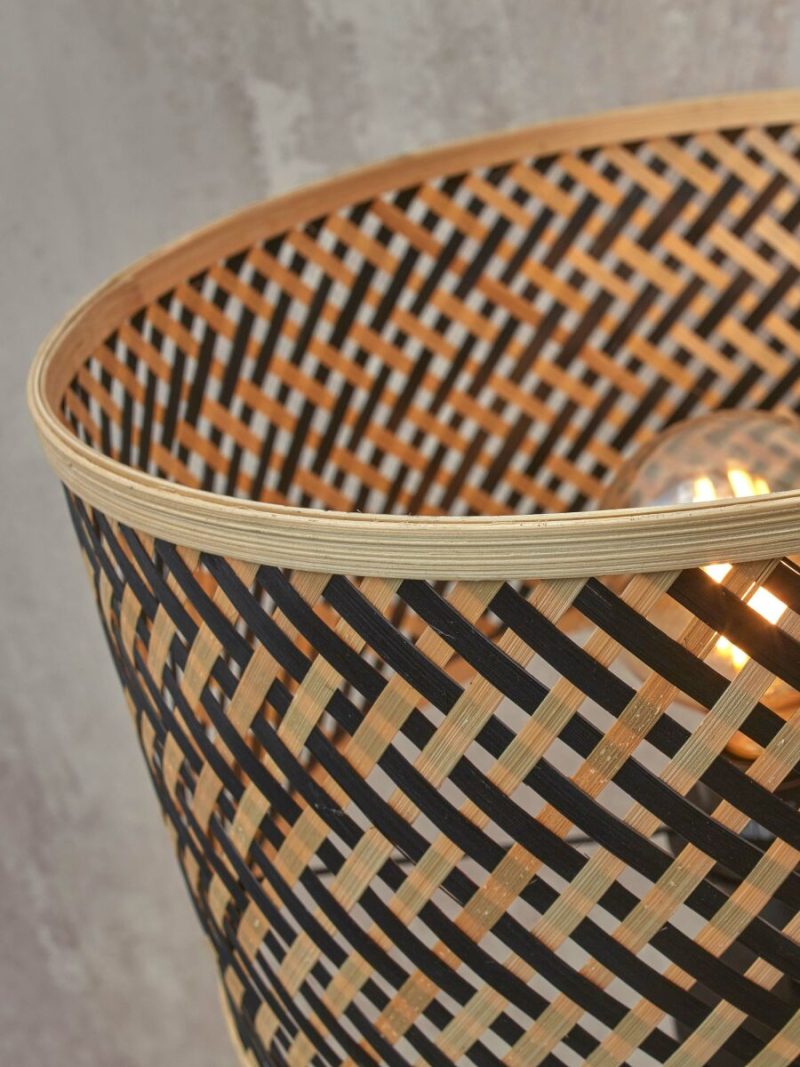 Bohemian tafellamp bamboe naturel zwart GOOD&MOJO Java - Afbeelding 4