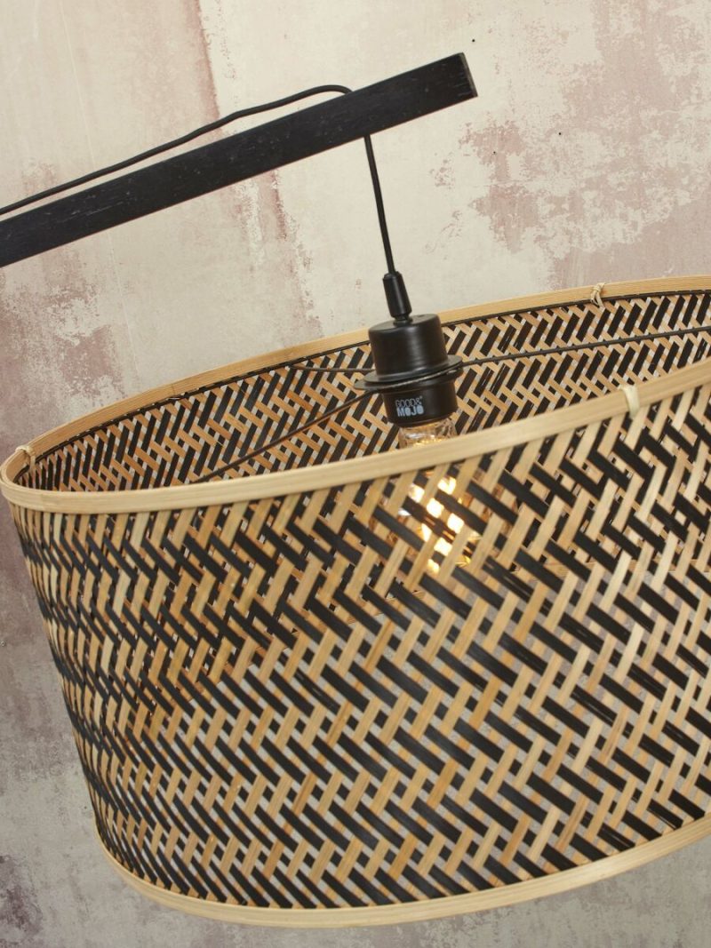 Bohemian vloerlamp naturel zwart bamboe GOOD&MOJO Java - Afbeelding 3