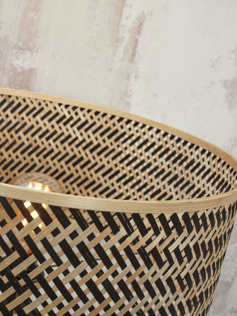 Bohemian vloerlamp naturel zwart bamboe GOOD&MOJO Java - Afbeelding 4