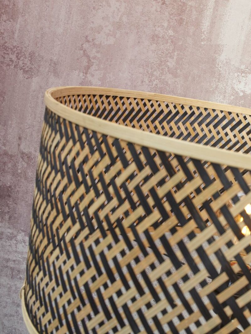 Bohemian vloerlamp naturel zwart bamboe GOOD&MOJO Java - Afbeelding 7