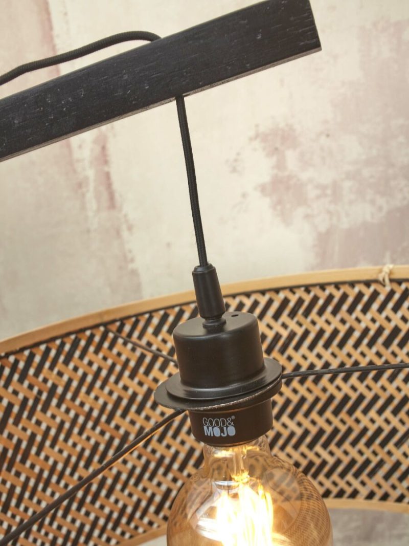 Bohemian vloerlamp naturel zwart bamboe GOOD&MOJO Java - Afbeelding 8