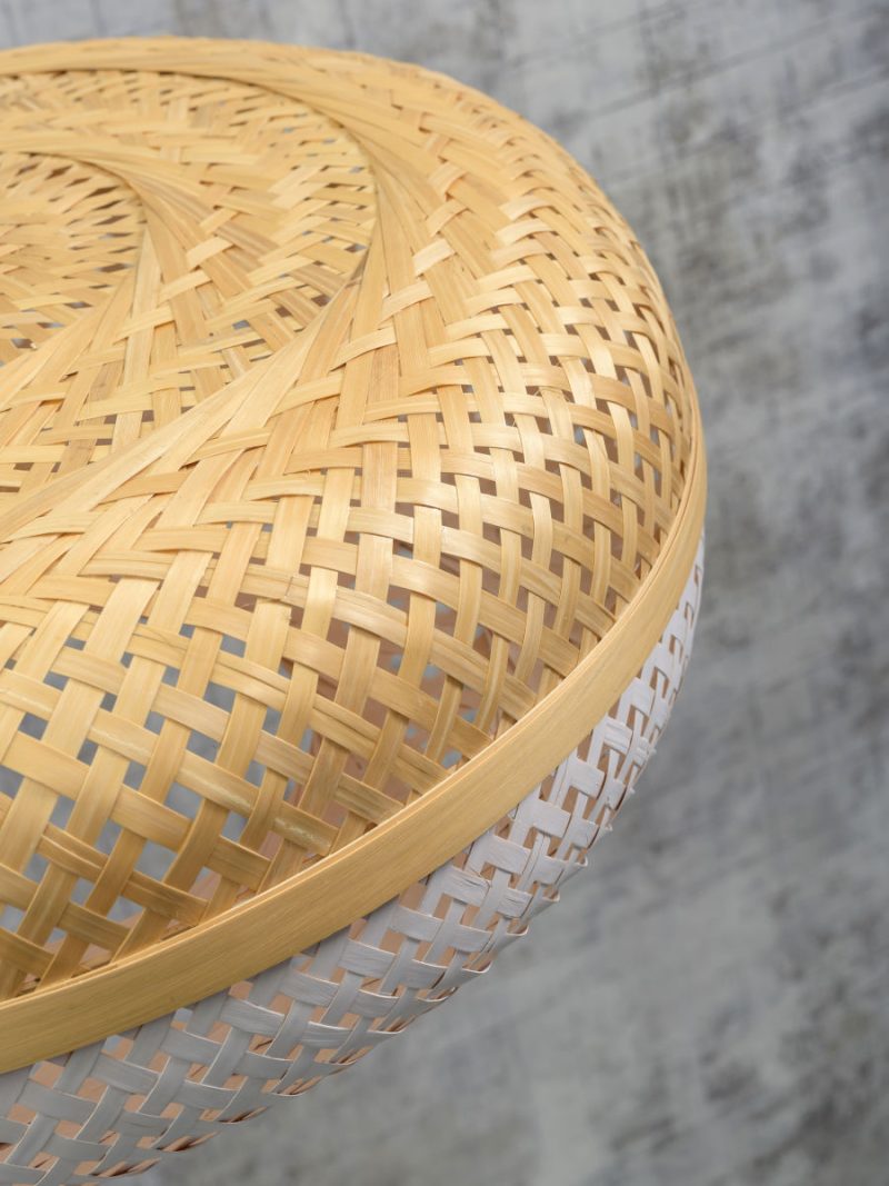 Bohemian witte bamboe wandlamp GOOD&MOJO Palawan - Afbeelding 3