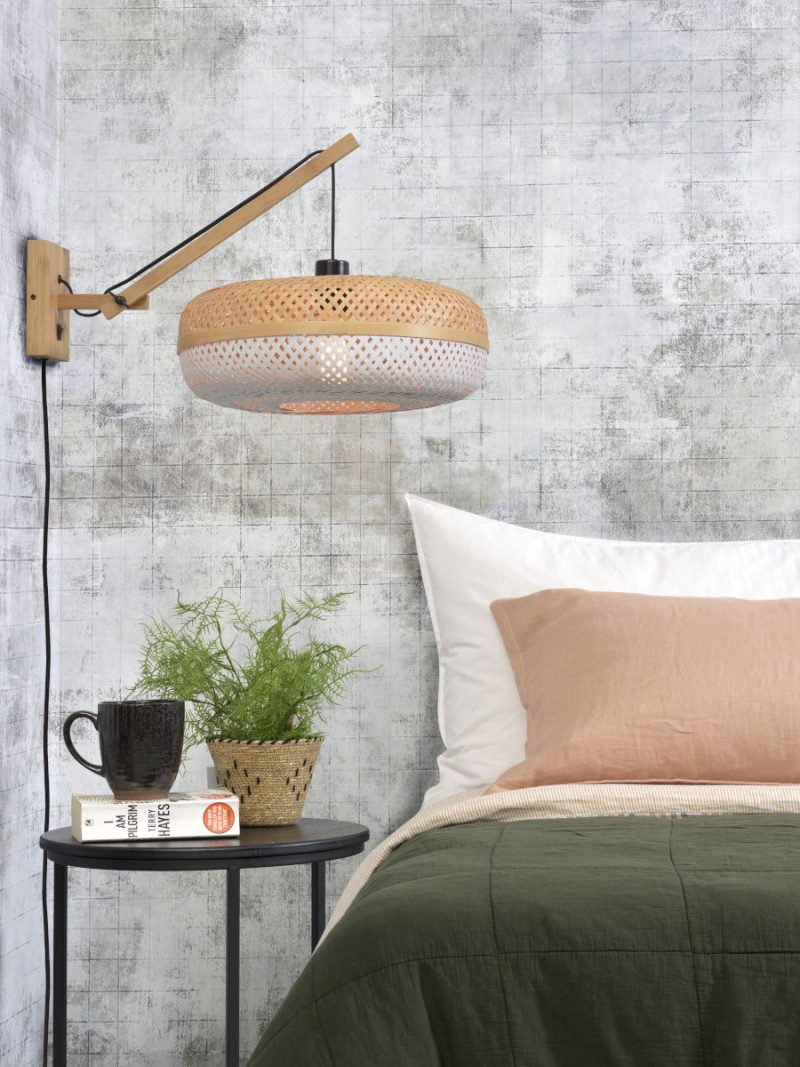 Bohemian witte bamboe wandlamp GOOD&MOJO Palawan - Afbeelding 5