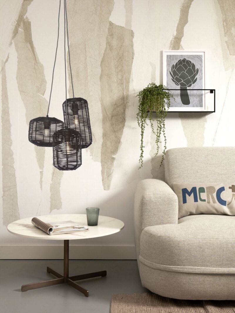 Bohemian zwart metalen-rotan hanglamp GOOD&MOJO Tanami - Afbeelding 10