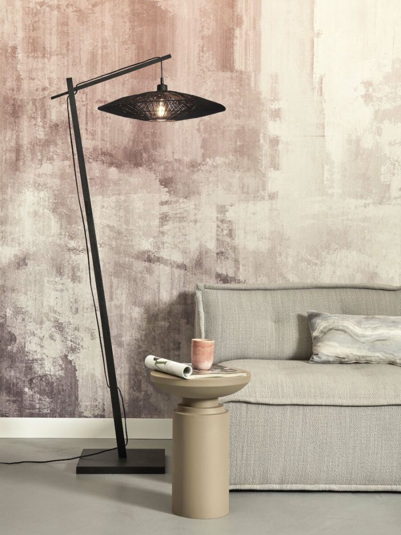 Bohemian zwarte bamboe rieten vloerlamp GOOD&MOJO Iguazu - Afbeelding 2