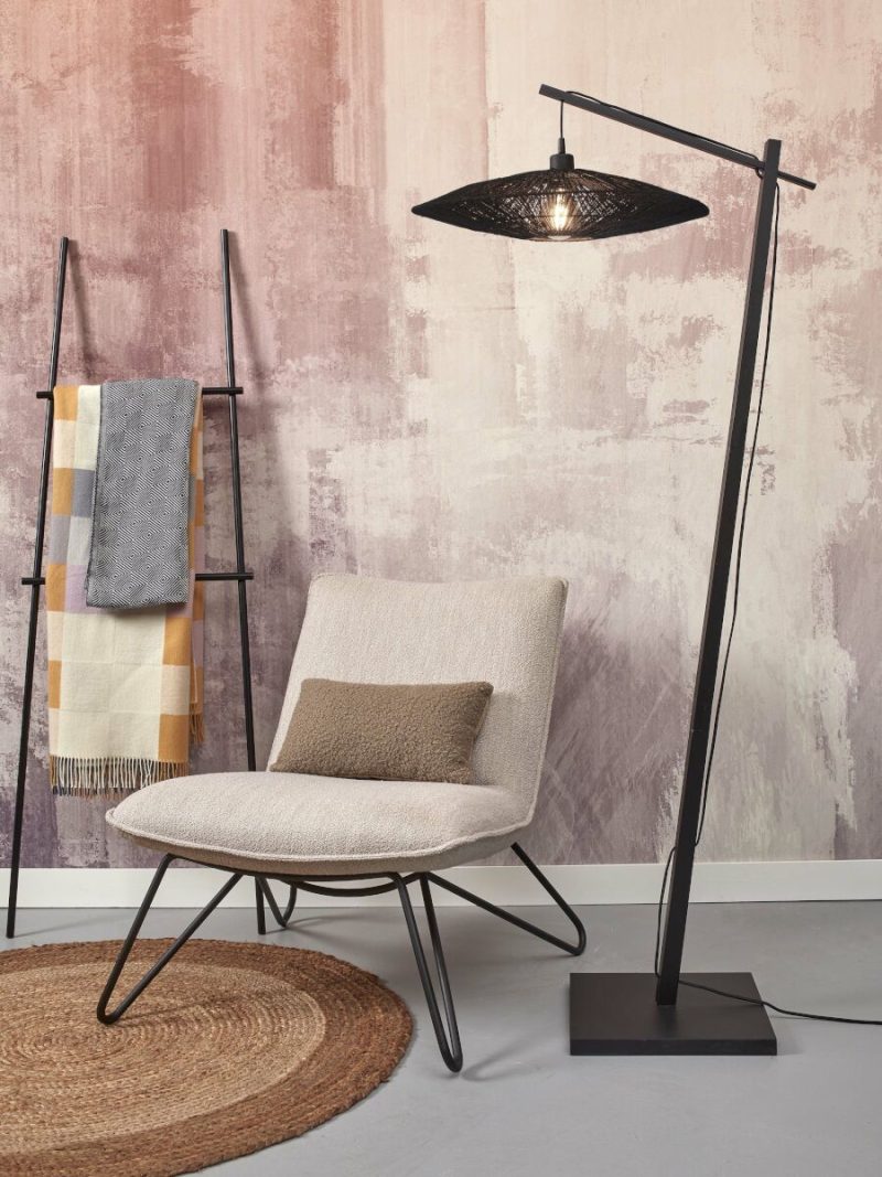 Bohemian zwarte bamboe rieten vloerlamp GOOD&MOJO Iguazu - Afbeelding 5