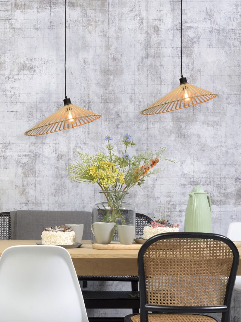 Bohemien hanglamp naturel-zwart bamboe GOOD&MOJO Bromo - Afbeelding 5