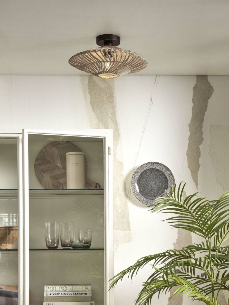 Bohemien plafonnière rond wit rotan GOOD&MOJO Zanzibar - Afbeelding 5