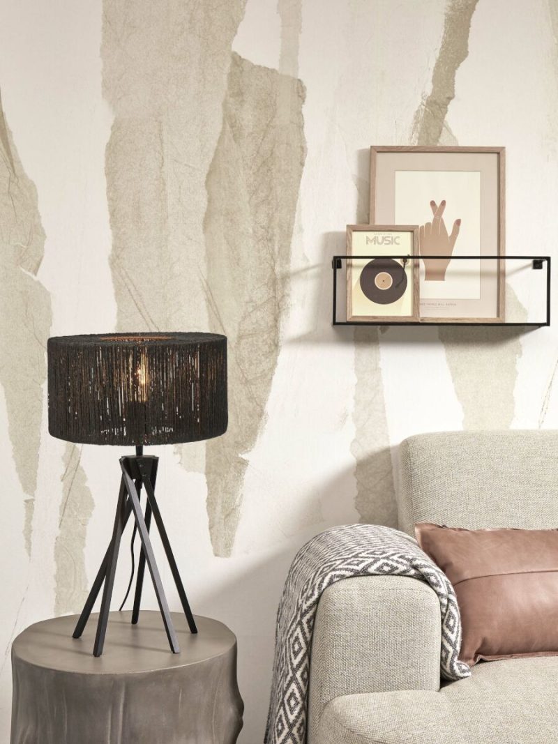 Bohemien tafellamp zwart bamboe-riet GOOD&MOJO Iguazu - Afbeelding 5