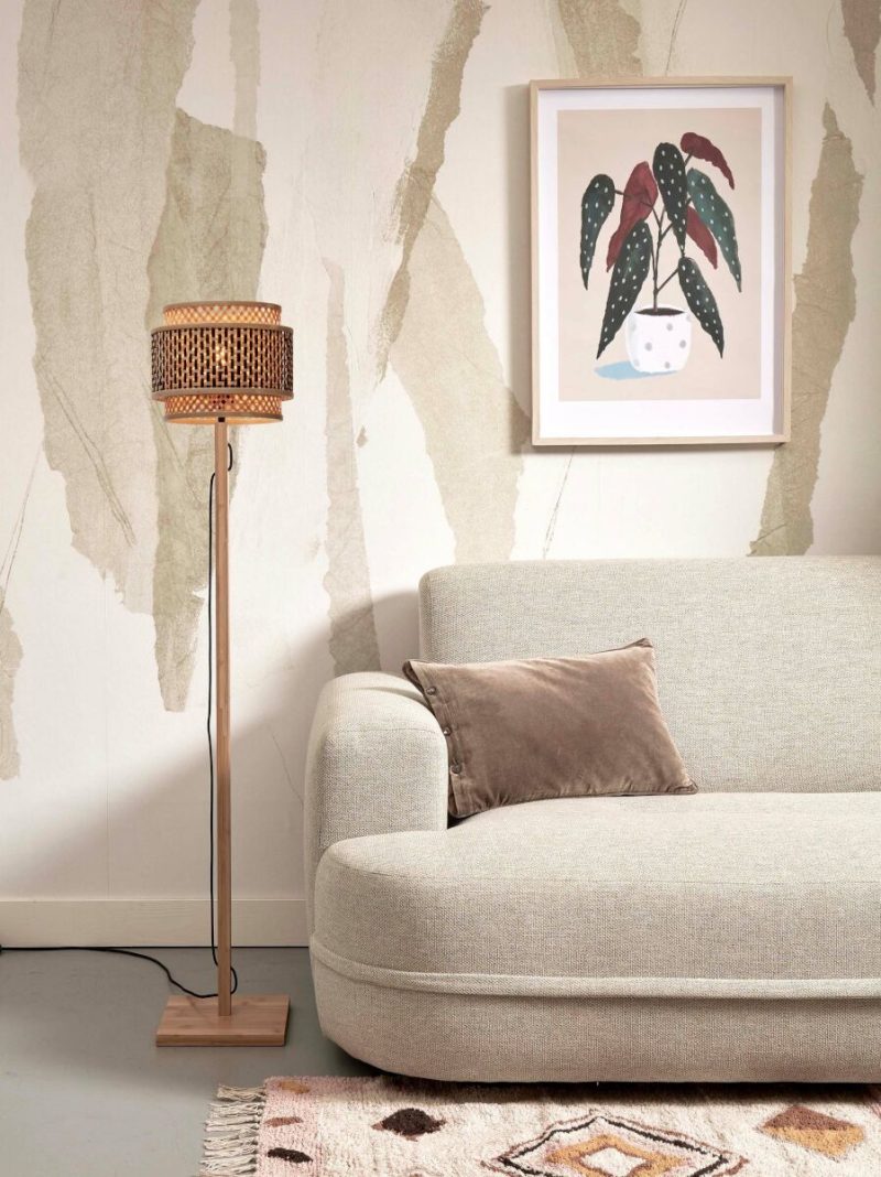 Bohemien vloerlamp naturel bamboe GOOD&MOJO Bhutan - Afbeelding 2