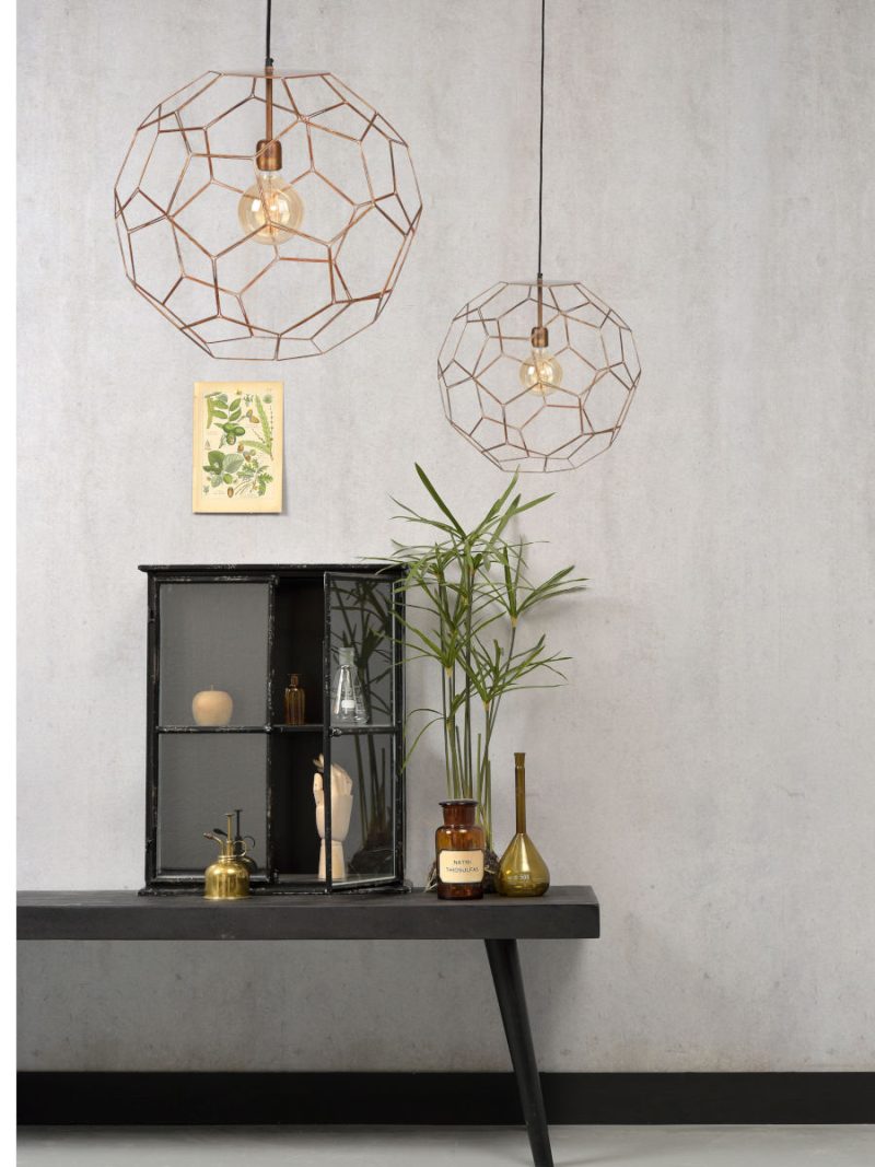 Bronzen rasterkap hanglamp rond L It's About RoMi Marrakesh - Afbeelding 2