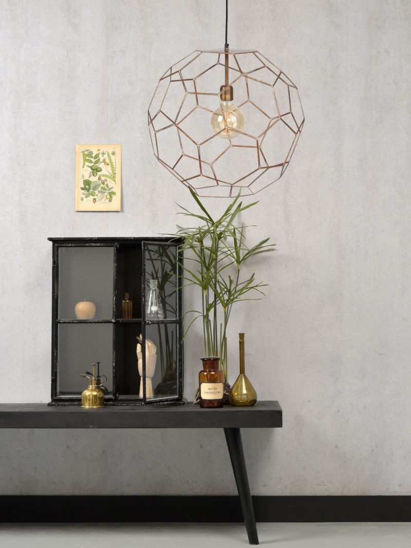 Bronzen rasterkap hanglamp rond L It's About RoMi Marrakesh - Afbeelding 5