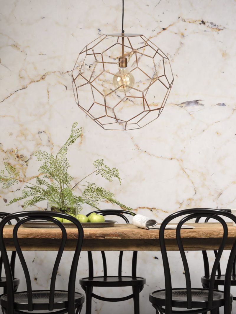 Bronzen rasterkap hanglamp rond L It's About RoMi Marrakesh - Afbeelding 6