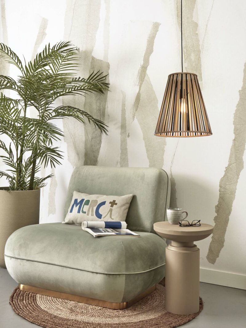 Conische bamboe hanglamp naturel/zwart L GOOD&MOJO Merapi - Afbeelding 9