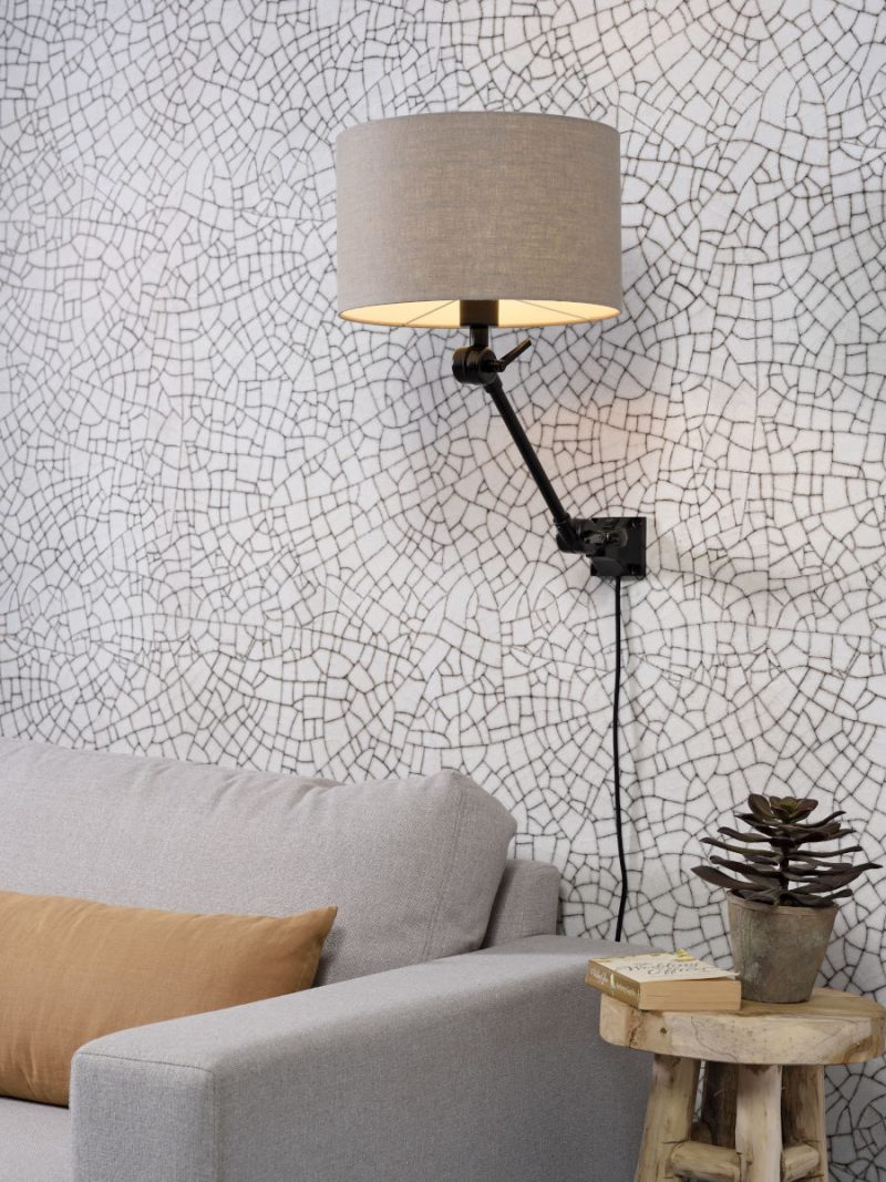 Metalen grijze wandlamp retro It's About RoMi Amsterdam - Afbeelding 2