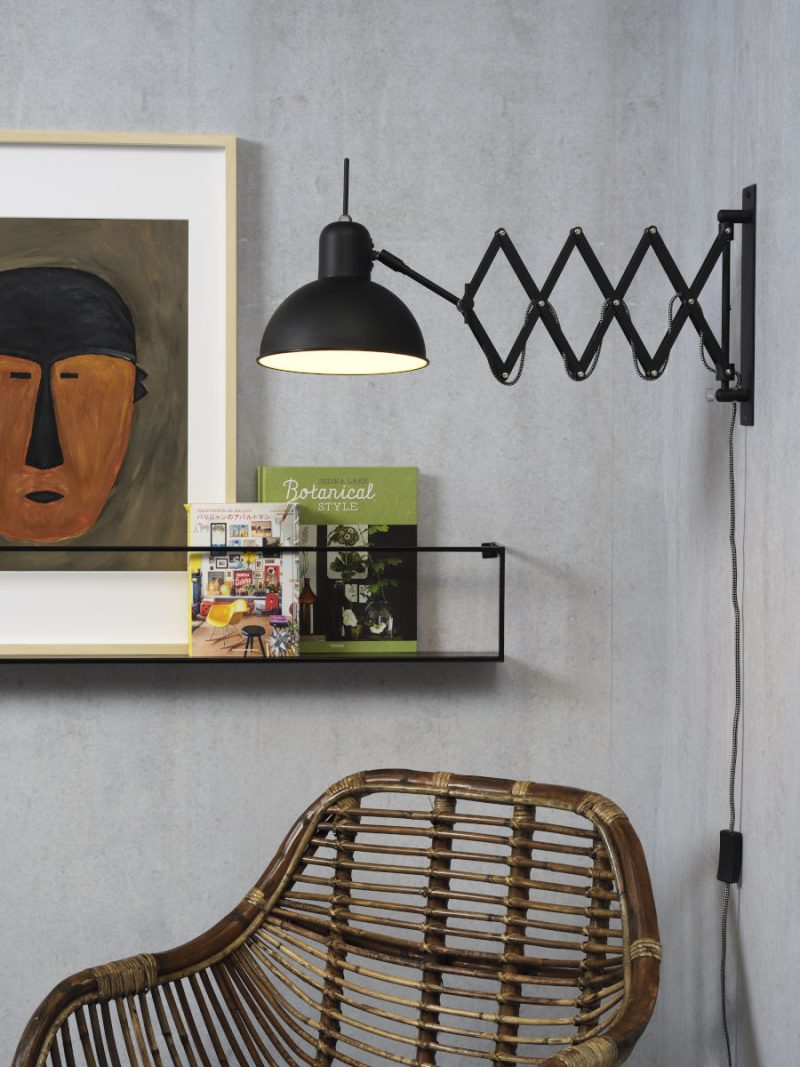 Industriële zwarte wandlamp metaal It's About RoMi Aberdeen - Afbeelding 5