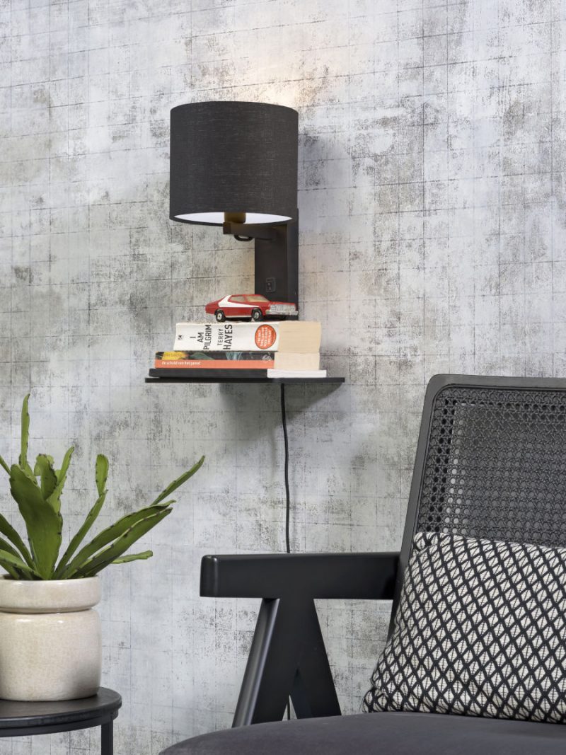 Donkergrijze plateau wandlamp GOOD&MOJO Andes - Afbeelding 2