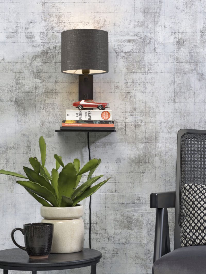 Donkergrijze plateau wandlamp GOOD&MOJO Andes - Afbeelding 5