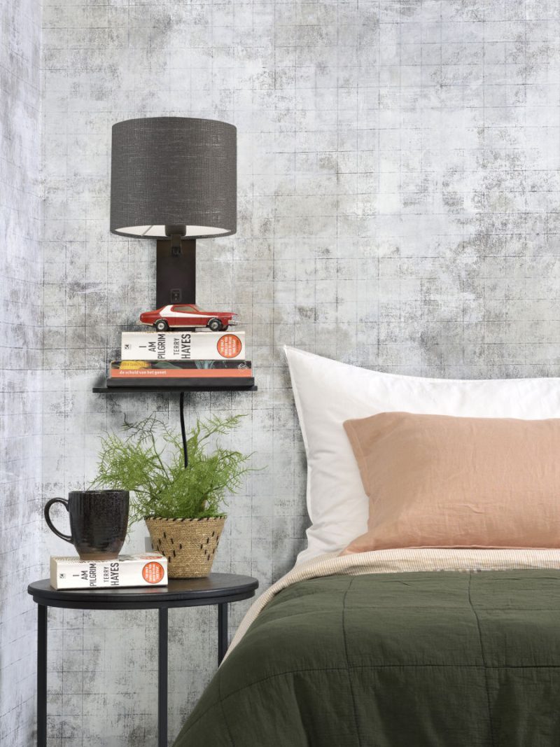 Donkergrijze plateau wandlamp GOOD&MOJO Andes - Afbeelding 7