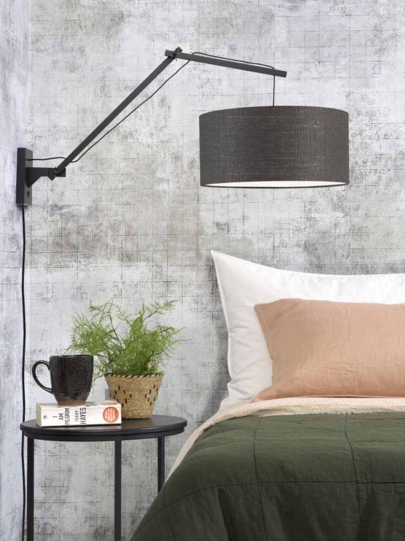 Donkergrijze wandlamp dubbelgewricht breed GOOD&MOJO Andes - Afbeelding 2