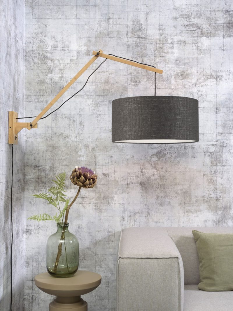 Donkergrijze wandlamp dubbelgewricht breed GOOD&MOJO Andes - Afbeelding 5