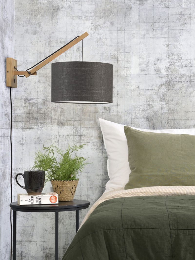 Donkergrijze wandlamp enkelgewricht naturel GOOD&MOJO Andes - Afbeelding 2