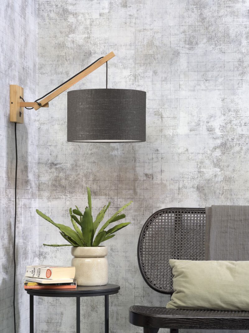 Donkergrijze wandlamp enkelgewricht naturel GOOD&MOJO Andes - Afbeelding 5