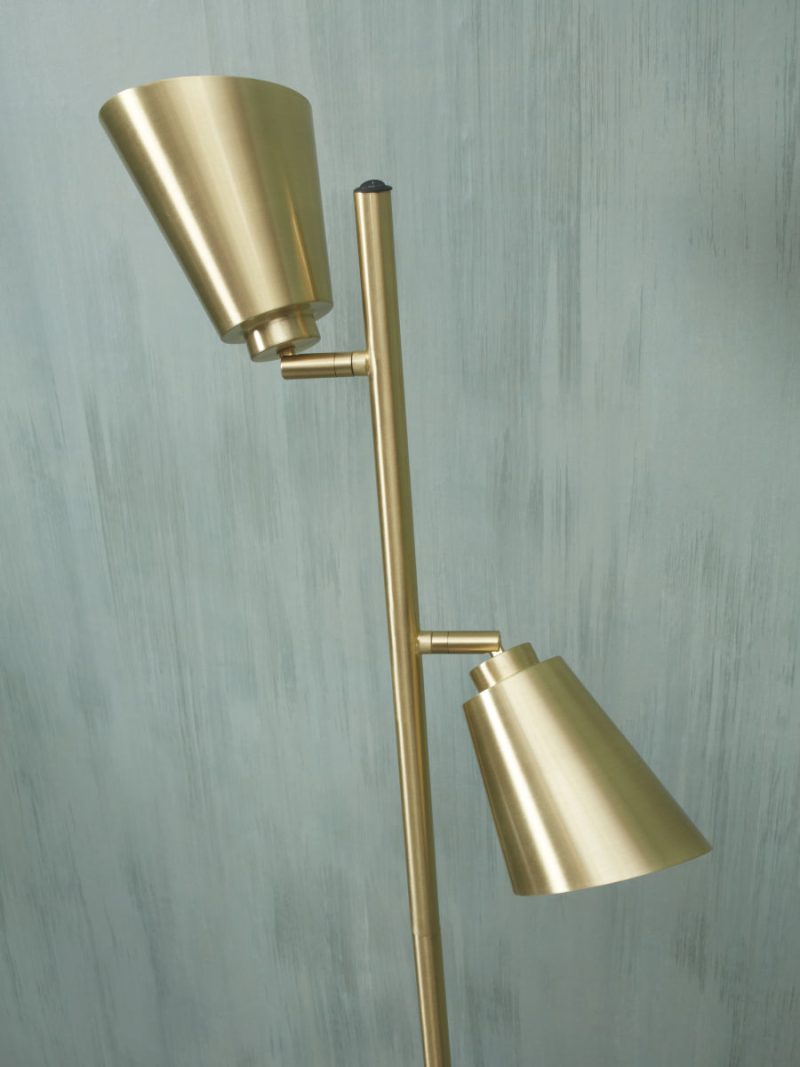 Draaibare 2-lichts vloerlamp goud It's About RoMi Bremen - Afbeelding 4