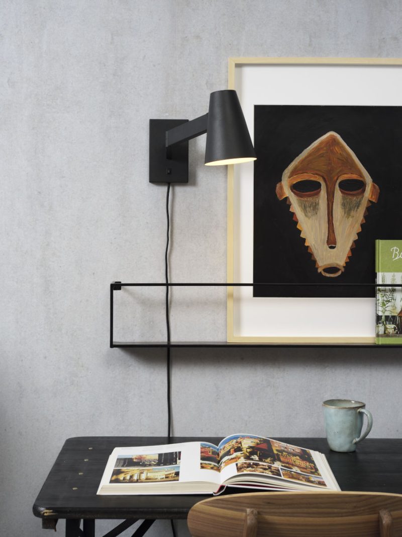 Draaibare conische wandlamp zwart It's About RoMi Biarritz - Afbeelding 6