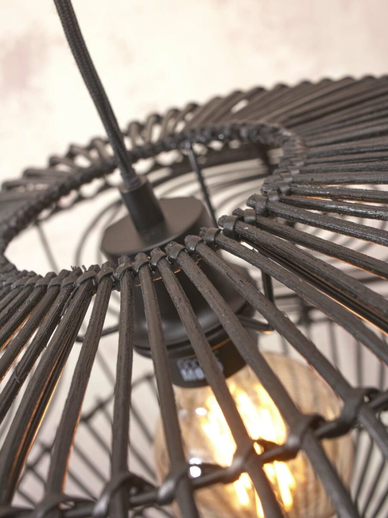 Geweven rotan hanglamp zwart GOOD&MOJO Madeira - Afbeelding 3