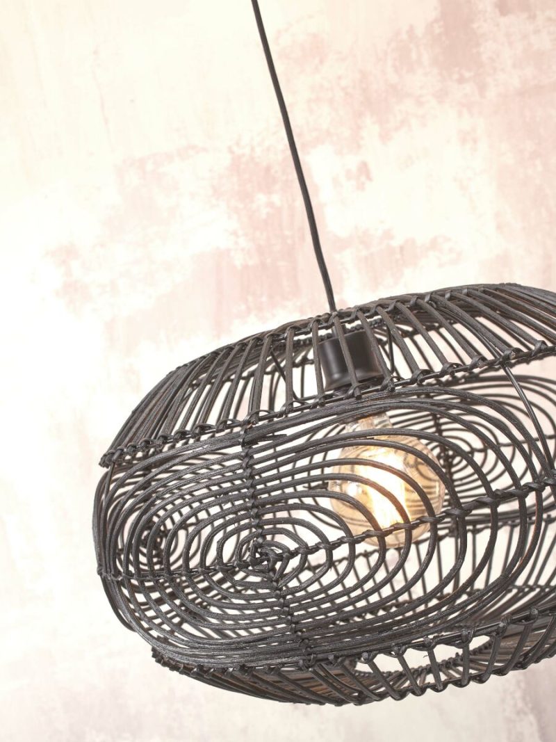 Geweven rotan hanglamp zwart GOOD&MOJO Madeira - Afbeelding 6