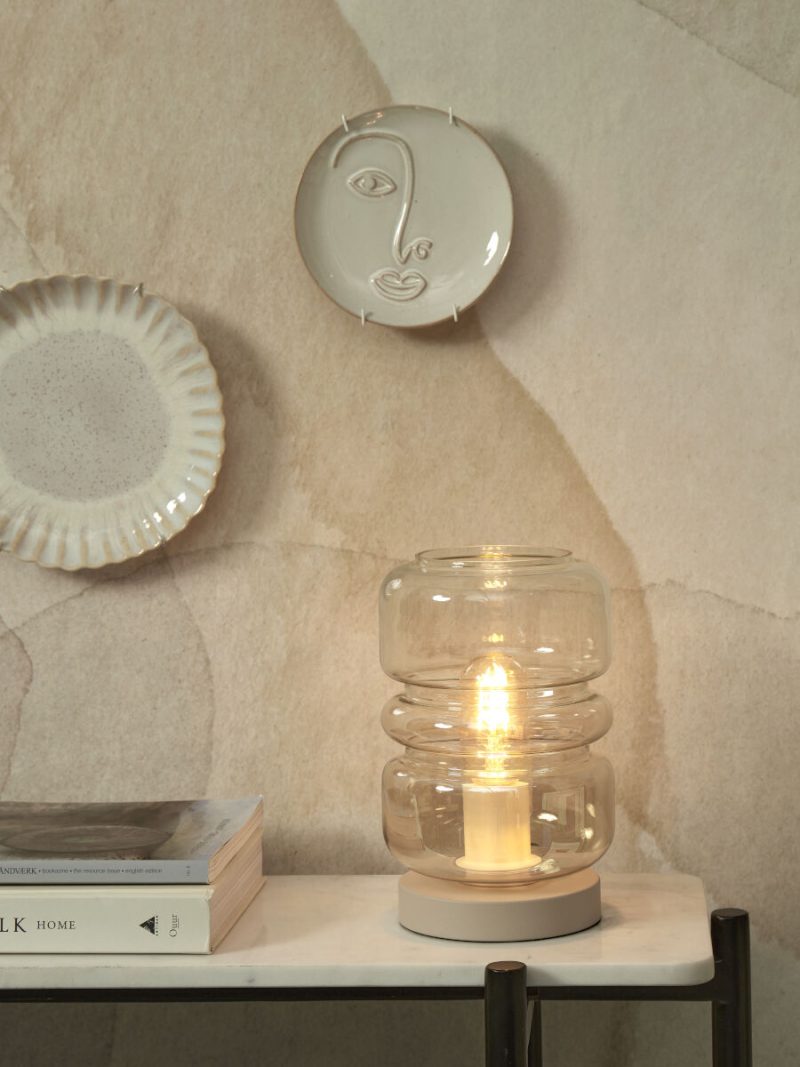 Glas metaal naturel tafellamp klassiek It's About RoMi Verona - Afbeelding 5