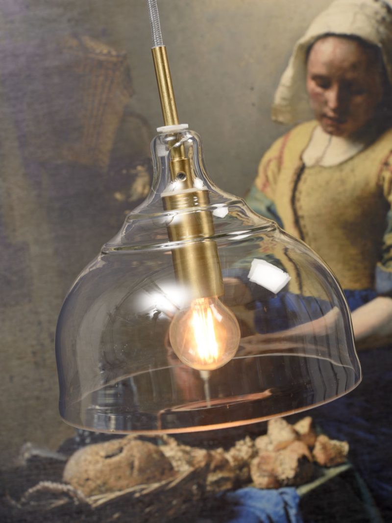 Glazen klassieke gouden hanglamp It's About RoMi Brussels - Afbeelding 3