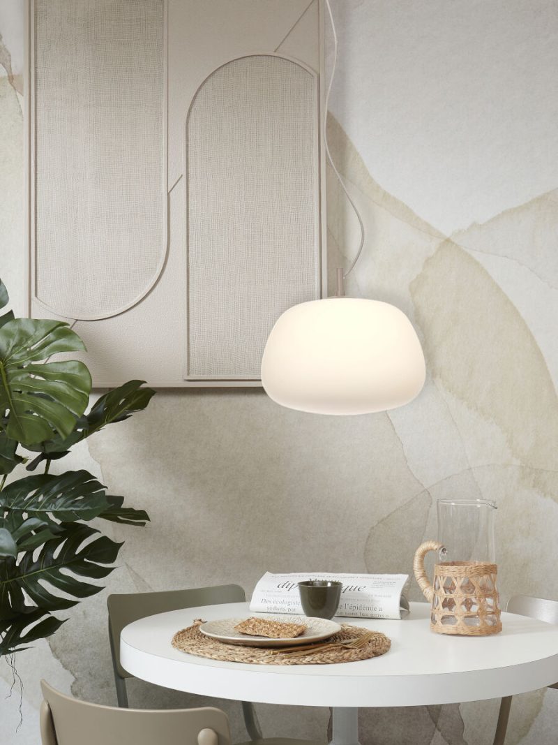 Glazen ronde witte Scandinavische hanglamp It's About RoMi Sapporo - Afbeelding 9